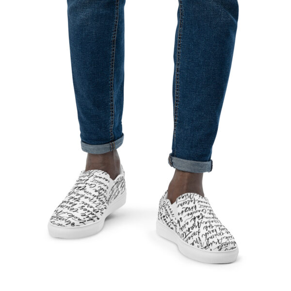 Herren-Canvas-Slipper “Schrift”