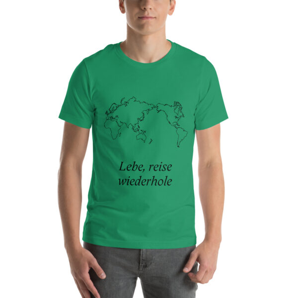 Unisex-T-Shirt “Lebe, reise, wiederhole”
