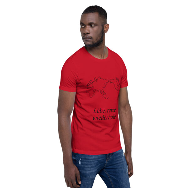 Unisex-T-Shirt “Lebe, reise, wiederhole”