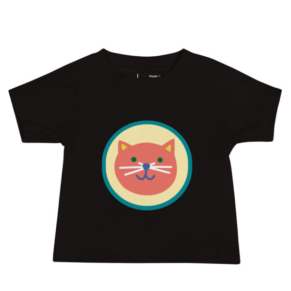 Kurzärmeliges Baby-Jersey-T-Shirt “Katze”