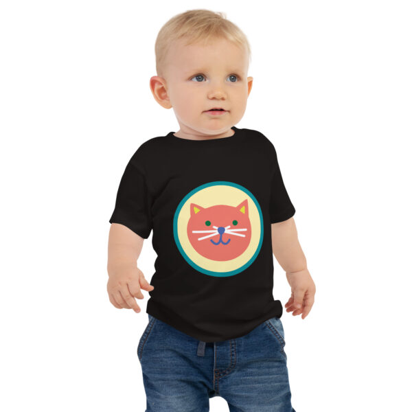 Kurzärmeliges Baby-Jersey-T-Shirt “Katze”