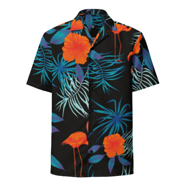 Unisex Hemd mit Knöpfen “Flamingos”