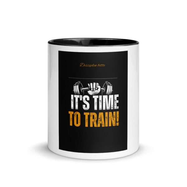 Tasse mit farbiger Innenseite “time to train”