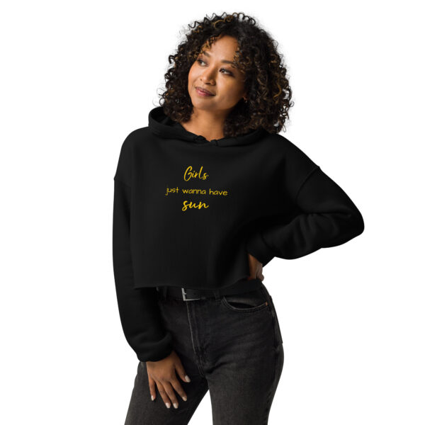 Crop-Hoodie “girls just wanna have sun”